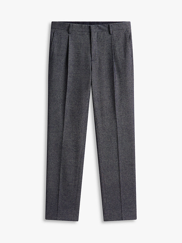 Wool Blend Twill Trousers