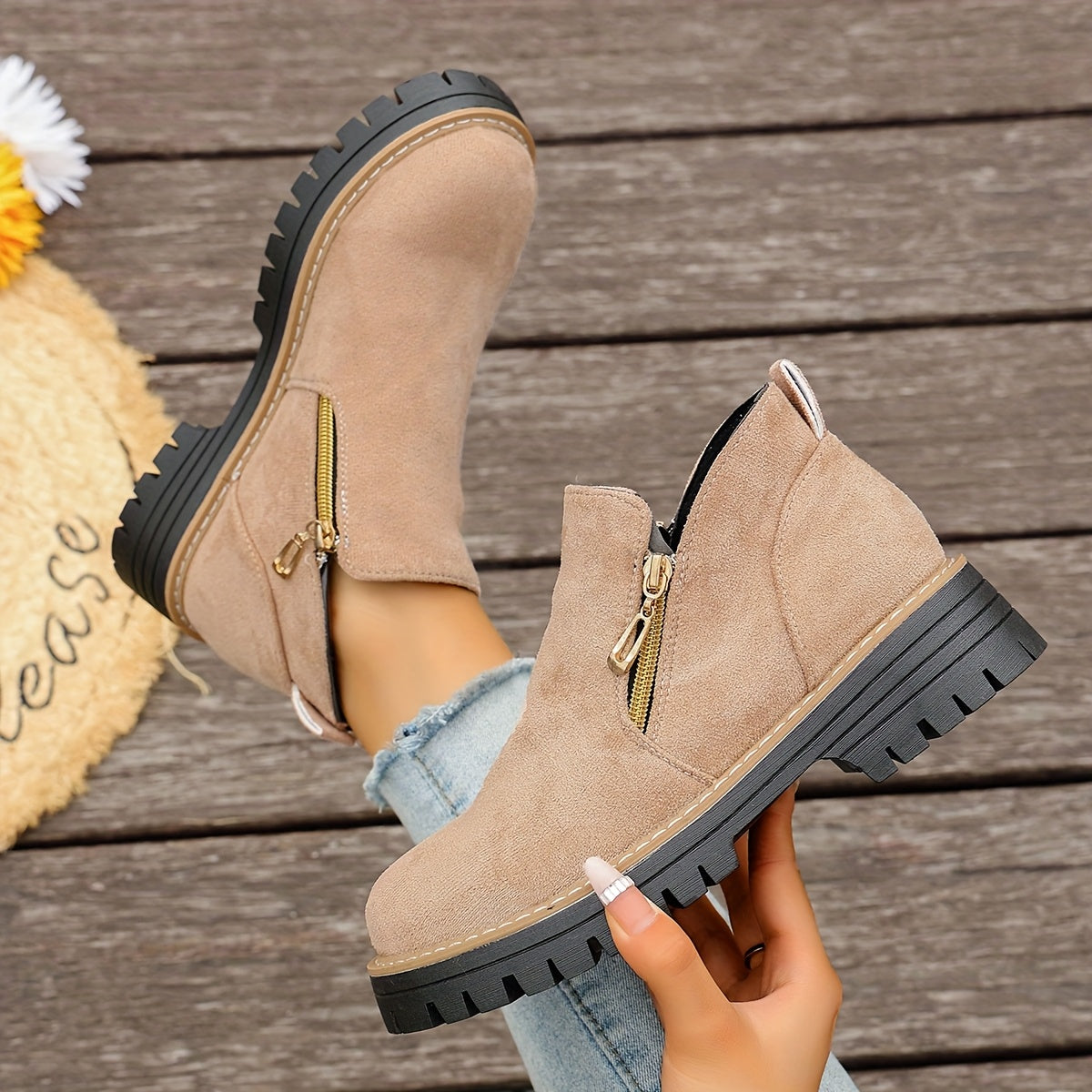 🔥Letzter Tag Promotion 50% RABATT - Plateau-Stiefeletten für Damen