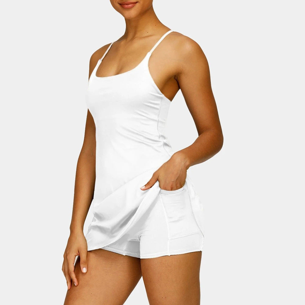 Robes d'entraînement 2-en-1 avec soutien-gorge et short intégrés