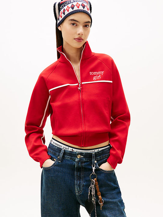 Girl Logo Knit Track Jacket