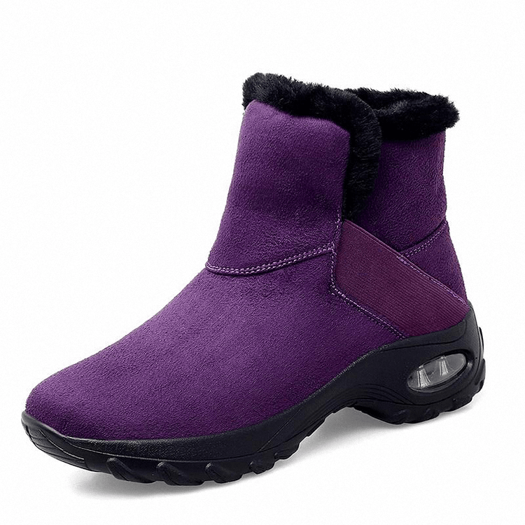 Bottes de neige en peluche pour femmes avec coussin d'air