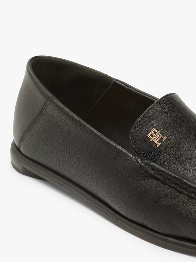 Leather Ruched Toe Loafers