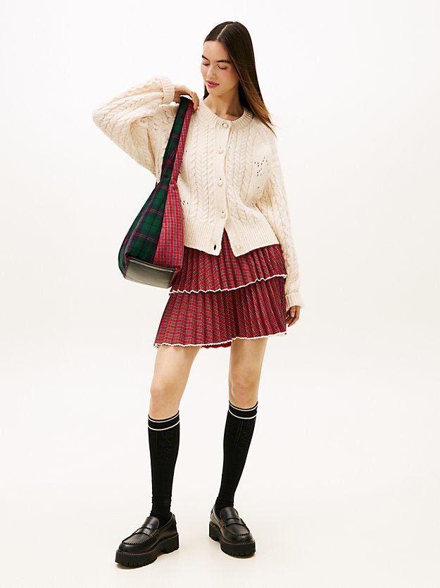 Girl Wool Blend Cable Knit Relaxed Cardigan