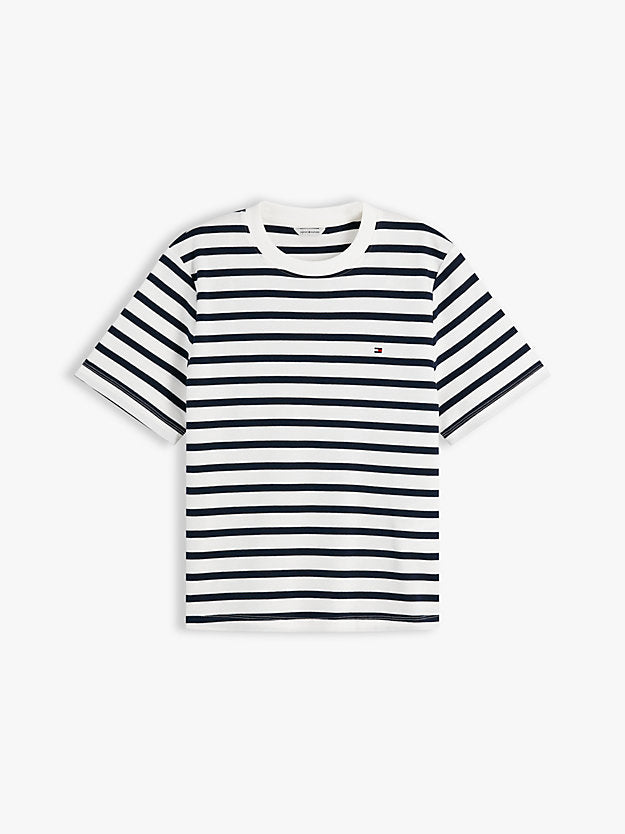 Boxy Interlock Knit T-Shirt