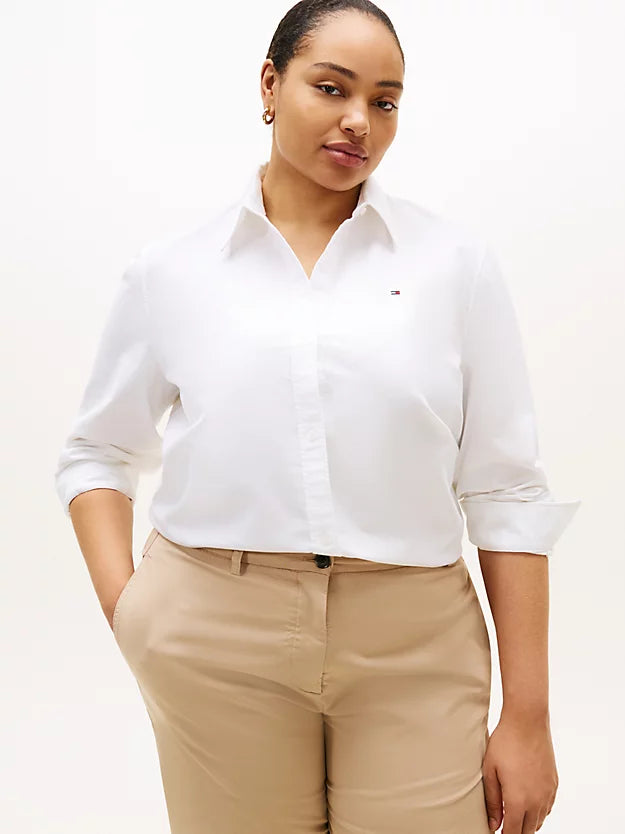 Curve Relaxed Fit Flag Embroidery Oxford Shirt