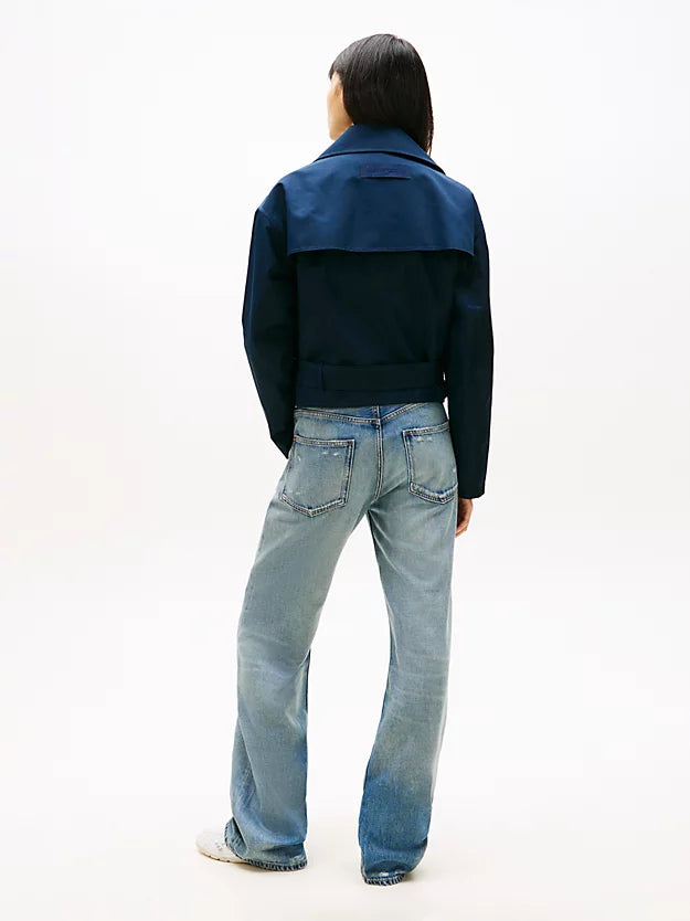 Water Repellent Relaxed Short Trench Coat