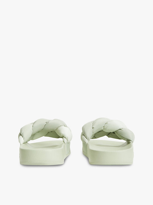 Embossed Braided Strap Slides