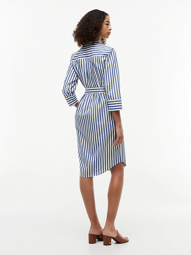 Belted Relaxed Midi Shirt Dress