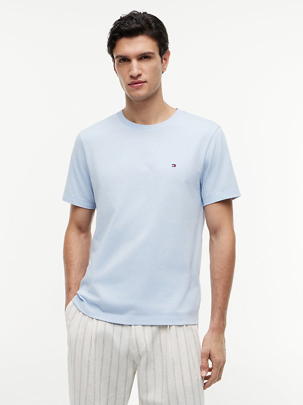 Flag Embroidery Jersey Crew Neck T-Shirt