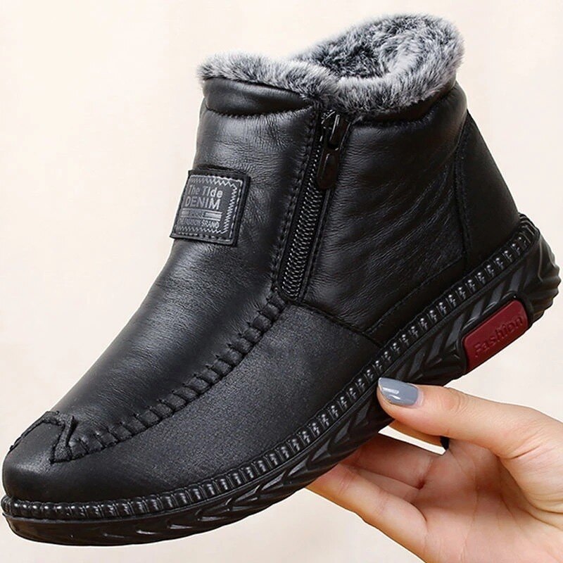 Bottes en cuir de coton imperméables et antidérapantes pour femme 🔥VENTE FLASH !!! -60% DE RÉDUCTION Pour une durée limitée