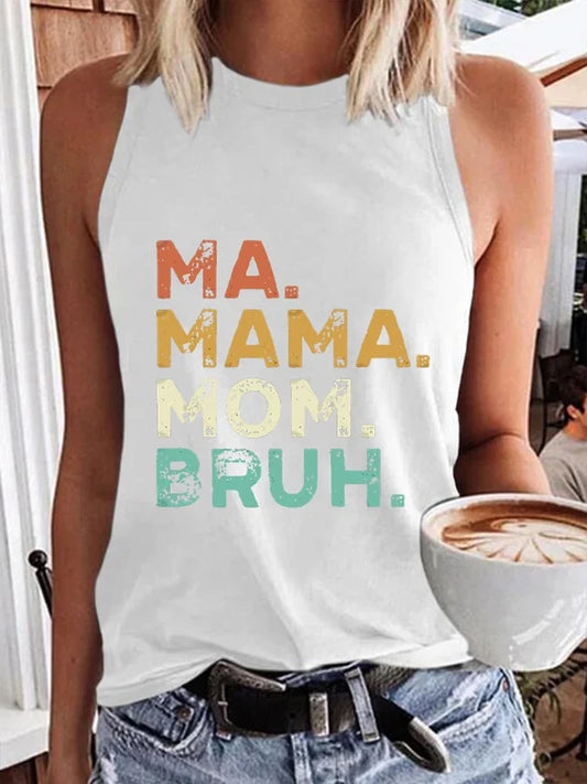 Débardeur imprimé « Cool Moms Club Ma Mama Mom Bruh » pour la fête des mères