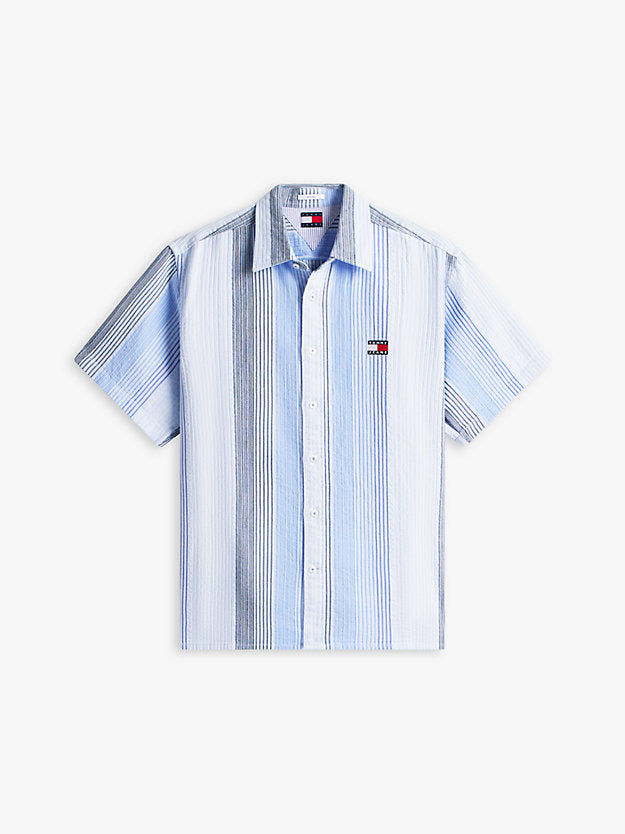 Relaxed Fit Stripe Short Sleeve Shirt