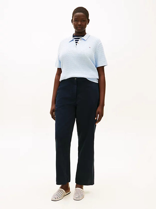 Curve Washed Slim Straight Leg Chinos
