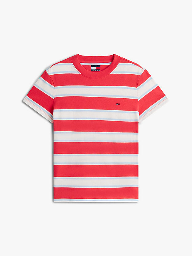 Flag Embroidery Jersey Crew Neck T-Shirt