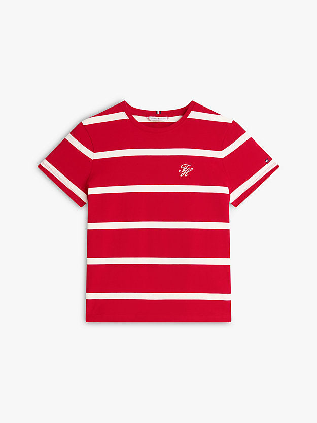 Logo Embroidery Jersey Crew Neck T-Shirt