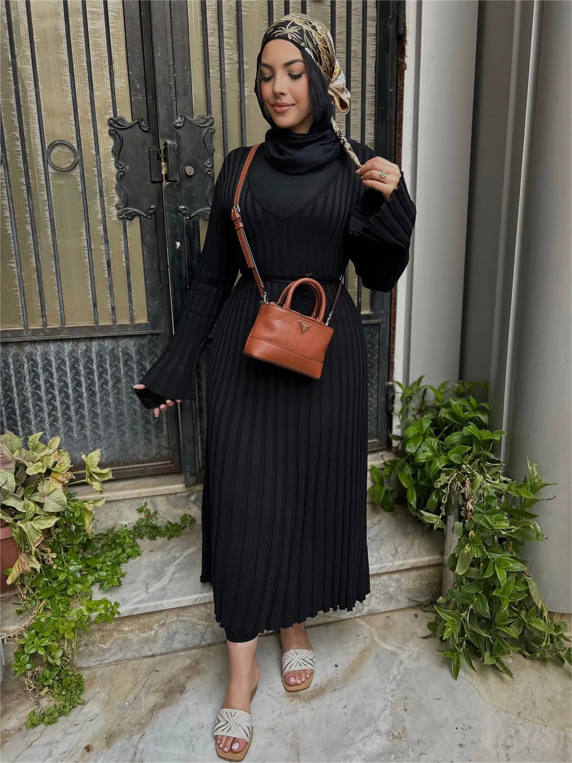 Robe Midi en Tricot à Manches pour l'Automne (Achetez-en 2, Livraison Gratuite)