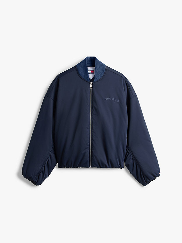 Back Logo Embroidery Bomber Jacket