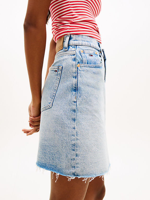 Ultra High Mom Denim Mini Skirt