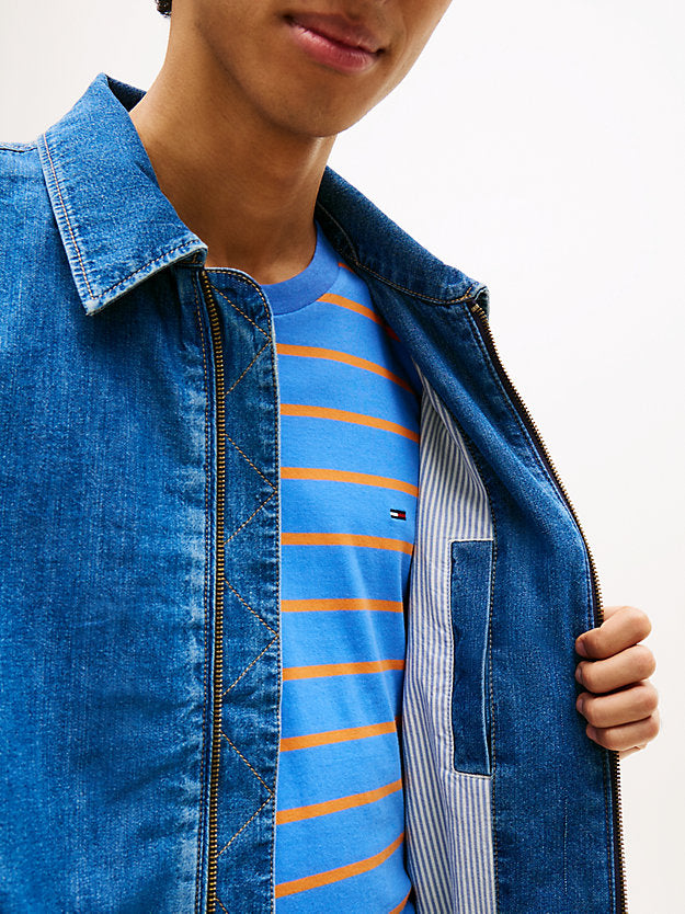 Chambray Denim Harrington Jacket