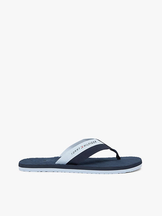 Webbing Strap Flag Embossed Flip-Flops