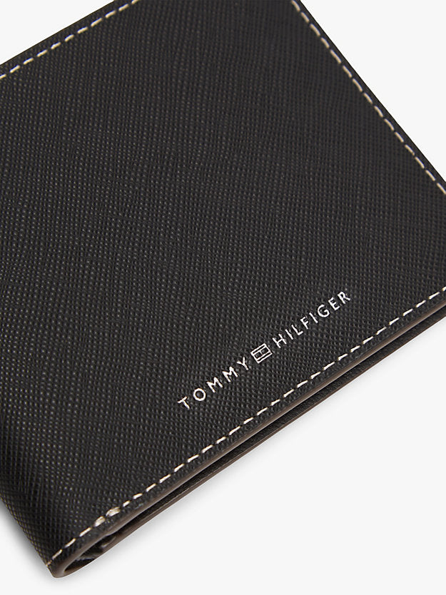 Leather Logo Bifold Credit Card Wallet