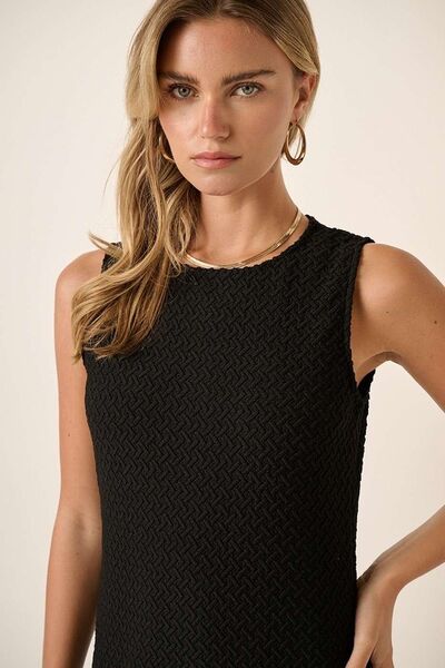 Mittoshop ärmelloses Kleid mit Rundhalsausschnitt und seitlichem Schlitz