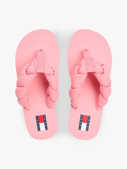 Braided Padded Strap Serrated Flip-Flops