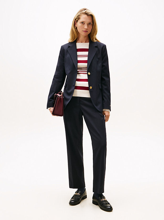 Timeless Slim Straight Leg Ankle Trousers