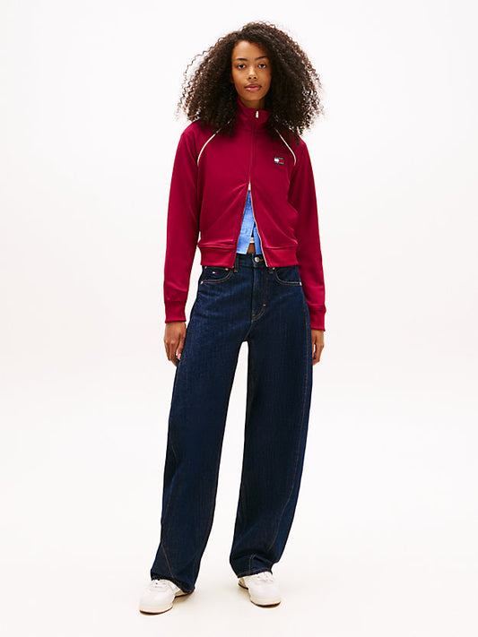 Badge Interlock Knit Track Jacket