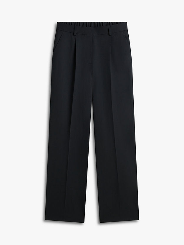 Timeless Wool Blend Wide Leg Trousers