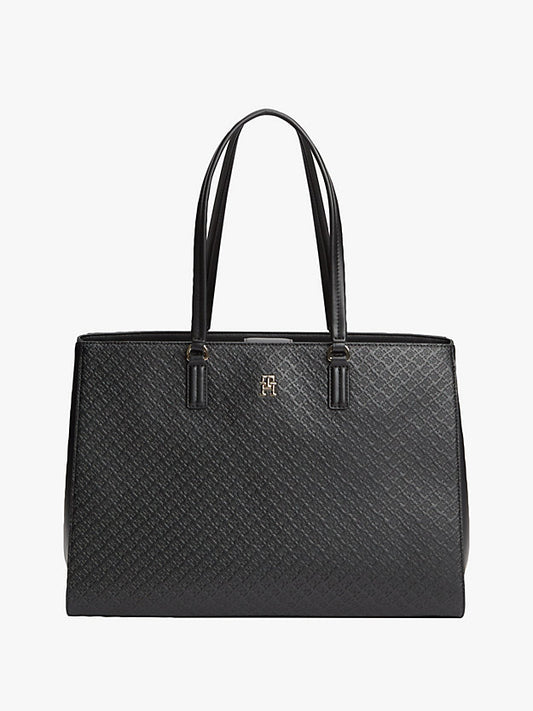Embossed Monogram Tote Bag