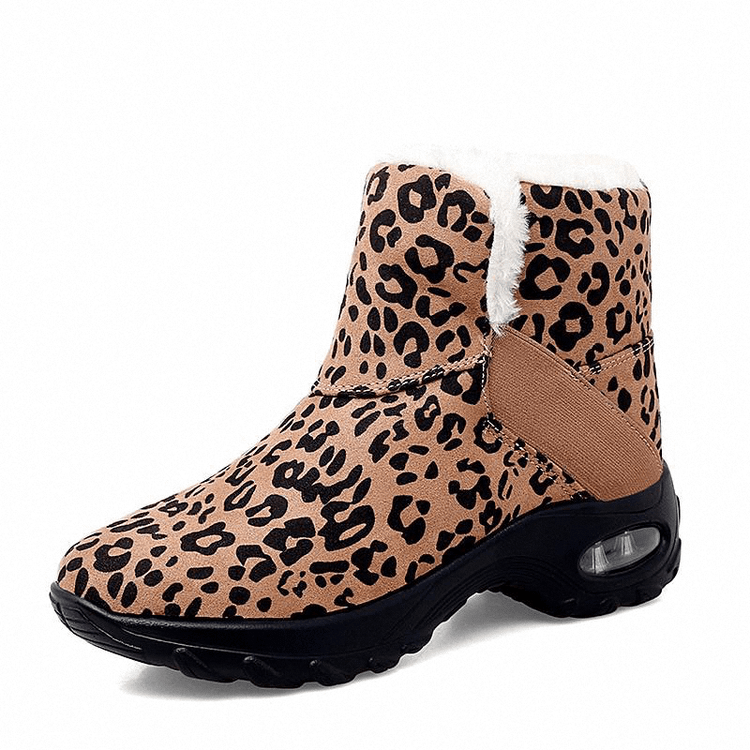 Bottes de neige en peluche pour femmes avec coussin d'air