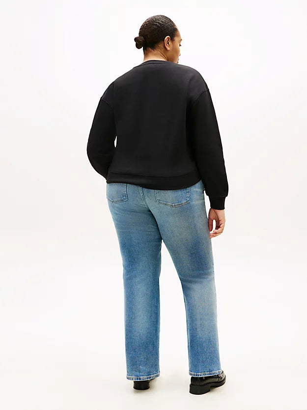 Curve Logo Embroidery Flex Fleece Sweatshirt