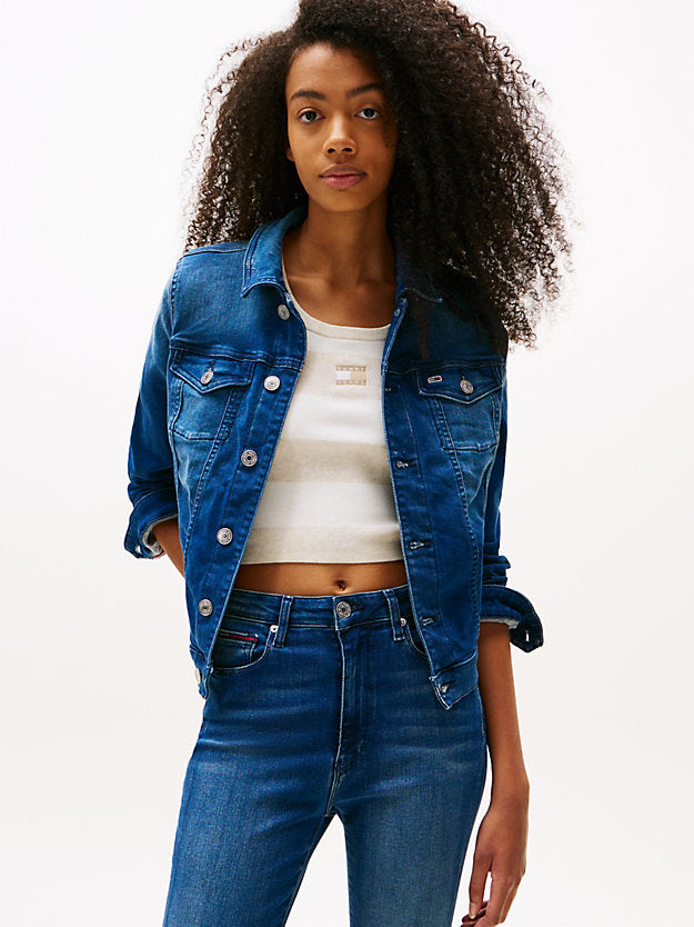 Pure Cotton Slim Fit Denim Jacket