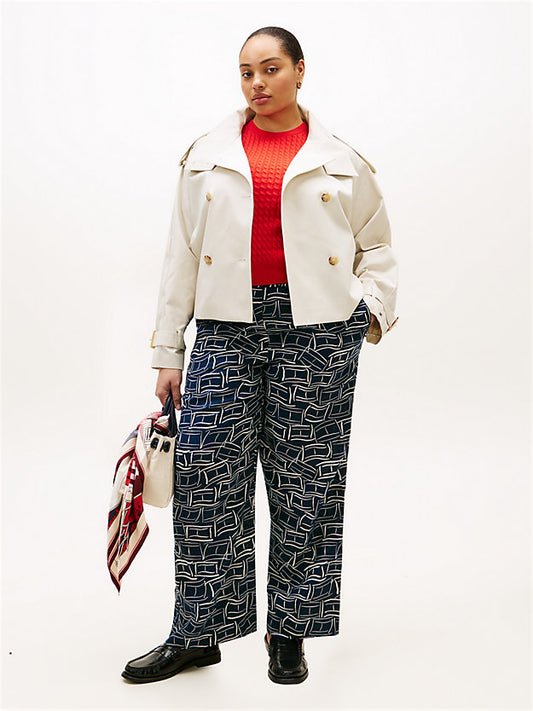 Curve Water Repellent Short Trench Jacket