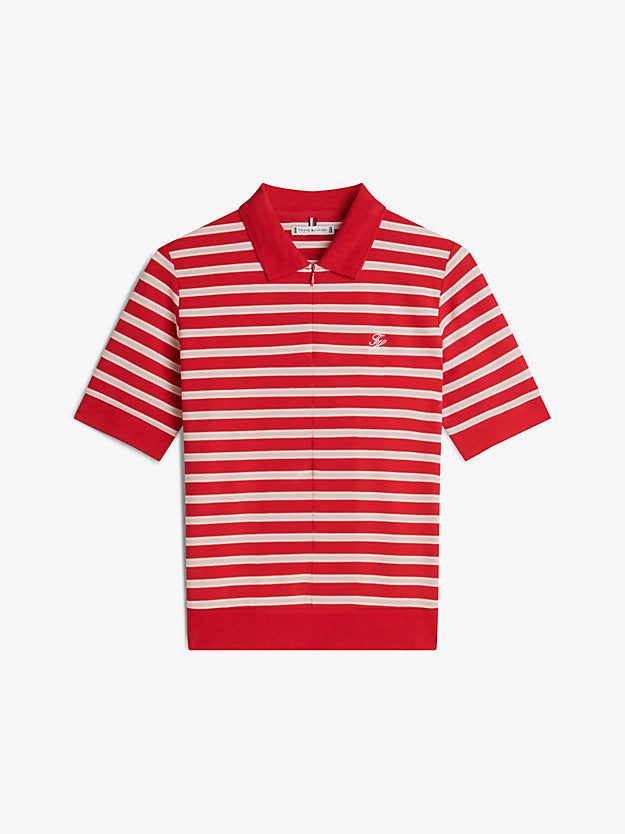 Regular Fit Pique Zip Polo Shirt