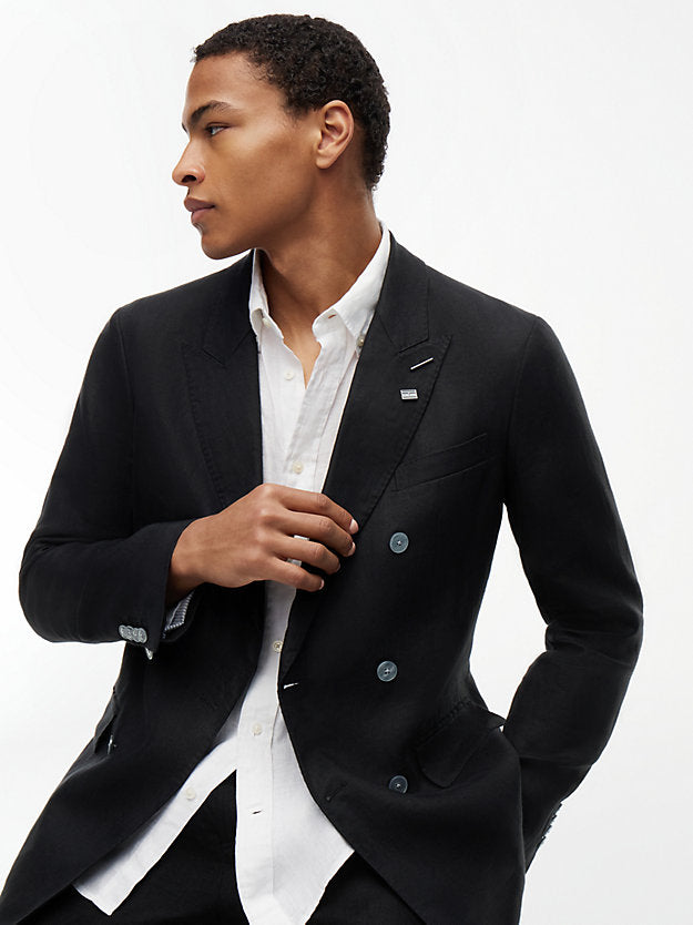 New York Label Regular Fit Pure Linen Blazer