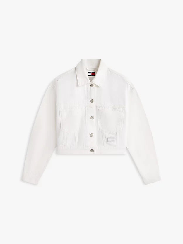 Back Logo Oversized Denim Trucker Jacket