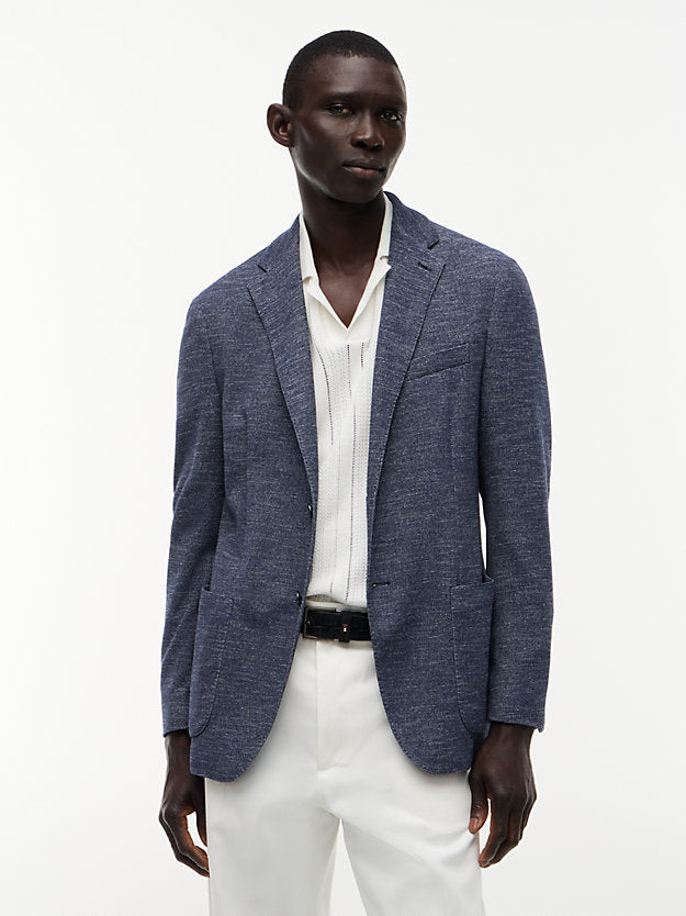 Flex Regular Fit Jersey Single Breasted Blazer