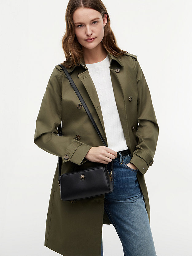 Monogram Textured Crossbody Camera Bag