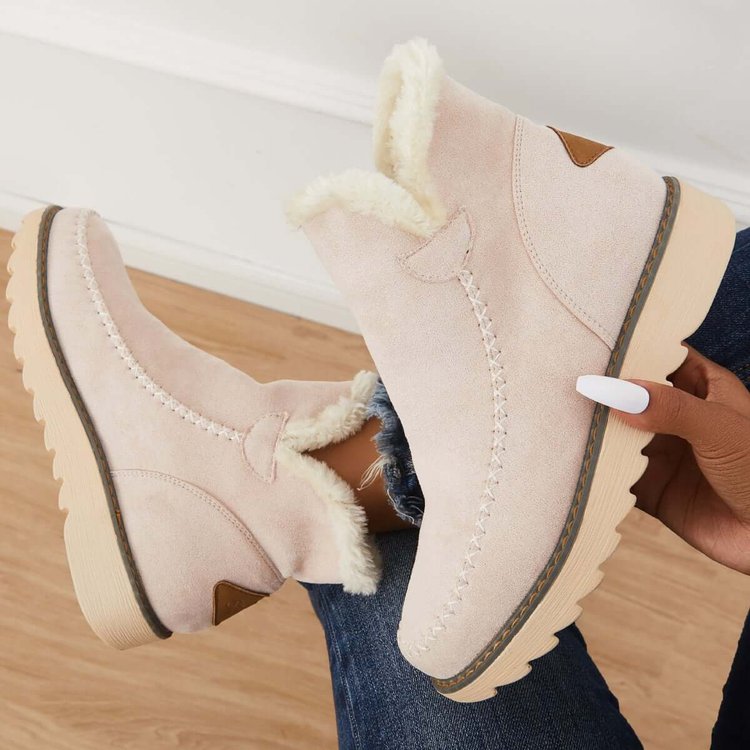Bottes de neige classiques antidérapantes pour femmes montant jusqu'à la cheville