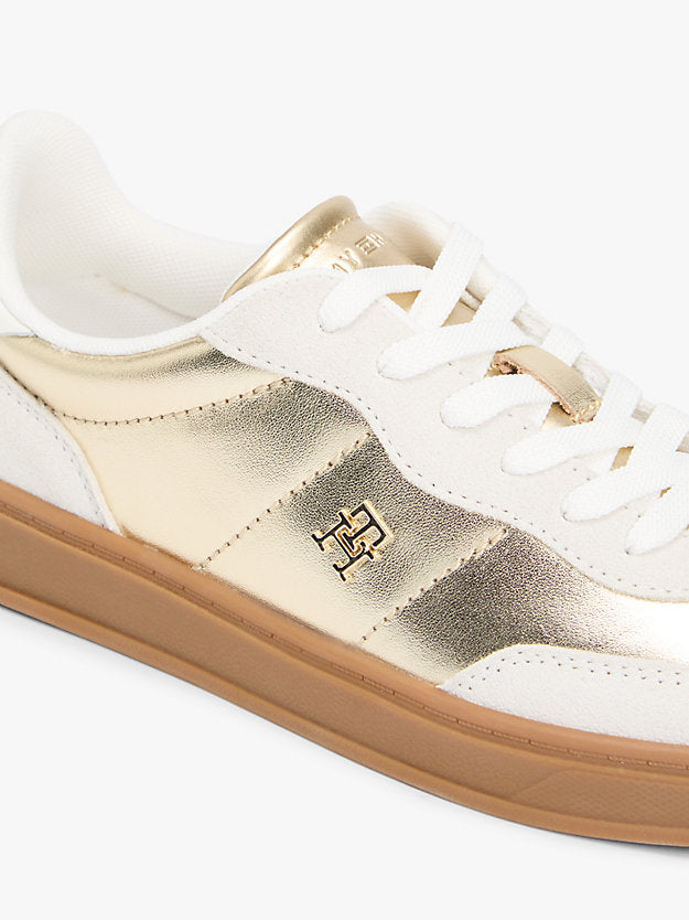Monogram Metallic Leather Trainers