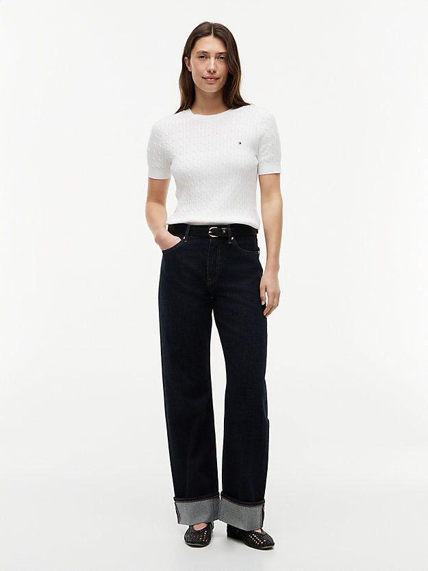 Selvedge Mid Rise Loose Straight Leg Jeans