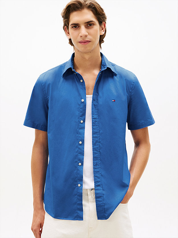 Flex Regular Fit Poplin Short Sleeve Shirt