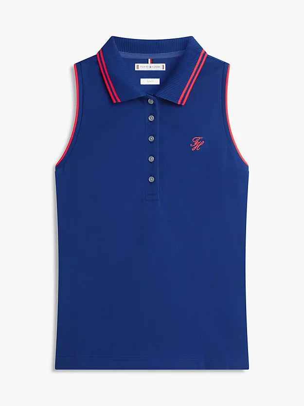 1985 Slim Fit Pique Sleeveless Polo Shirt