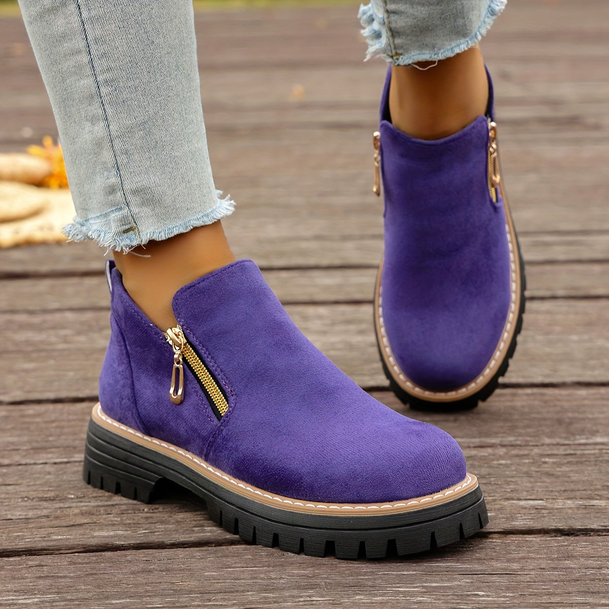 🔥Letzter Tag Promotion 50% RABATT - Plateau-Stiefeletten für Damen