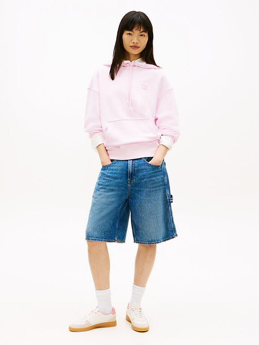 Badge Brushed Terry Boxy Hoody