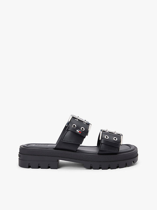 Chunky Cleat Double Buckle Sandals