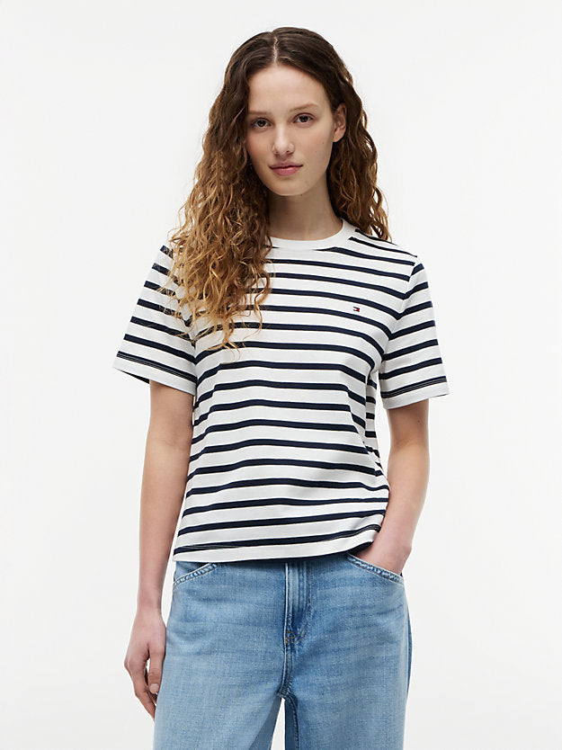 Boxy Interlock Knit T-Shirt