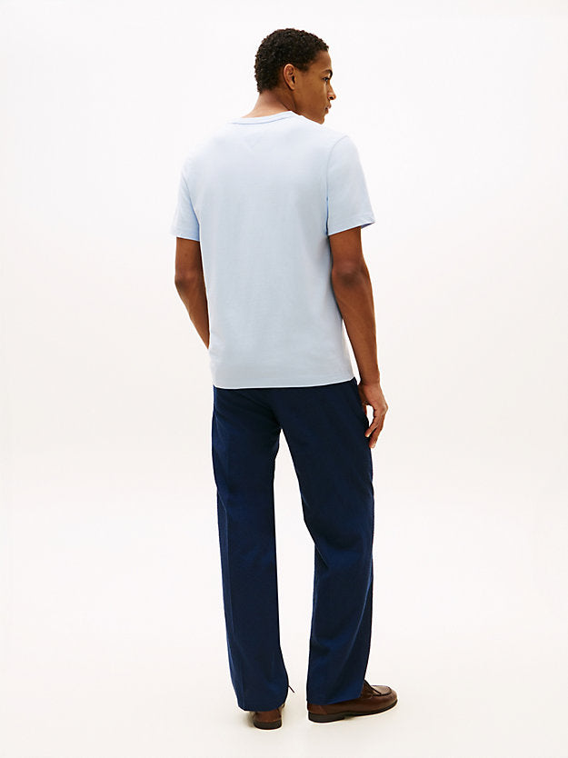Flag Embroidery V-Neck T-Shirt